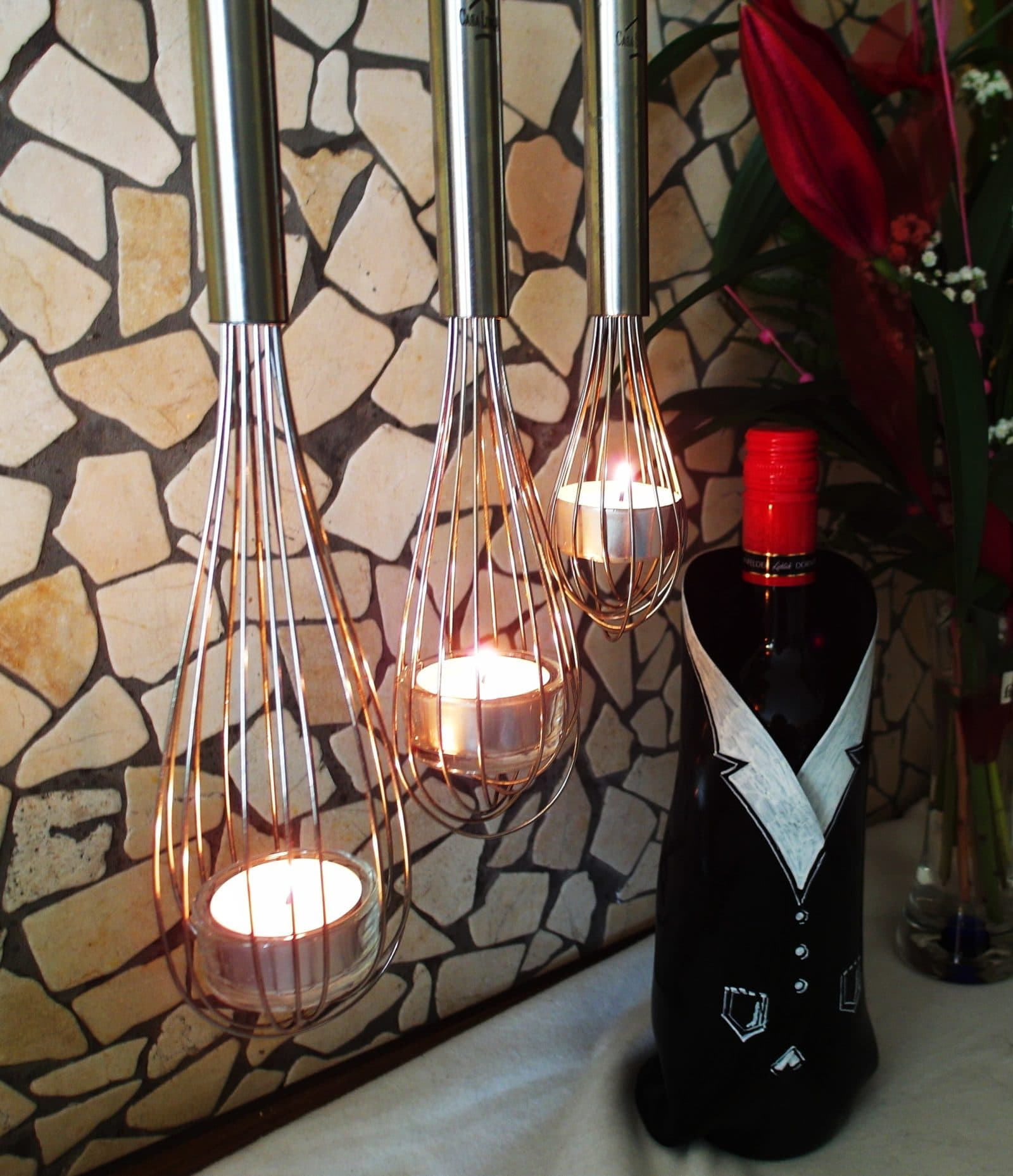 Eclectic Whisk Candle Holders for a Unique Touch Eclectic Whisk Candle Holders for a Unique Touch — New Years Eve Date Night at Home