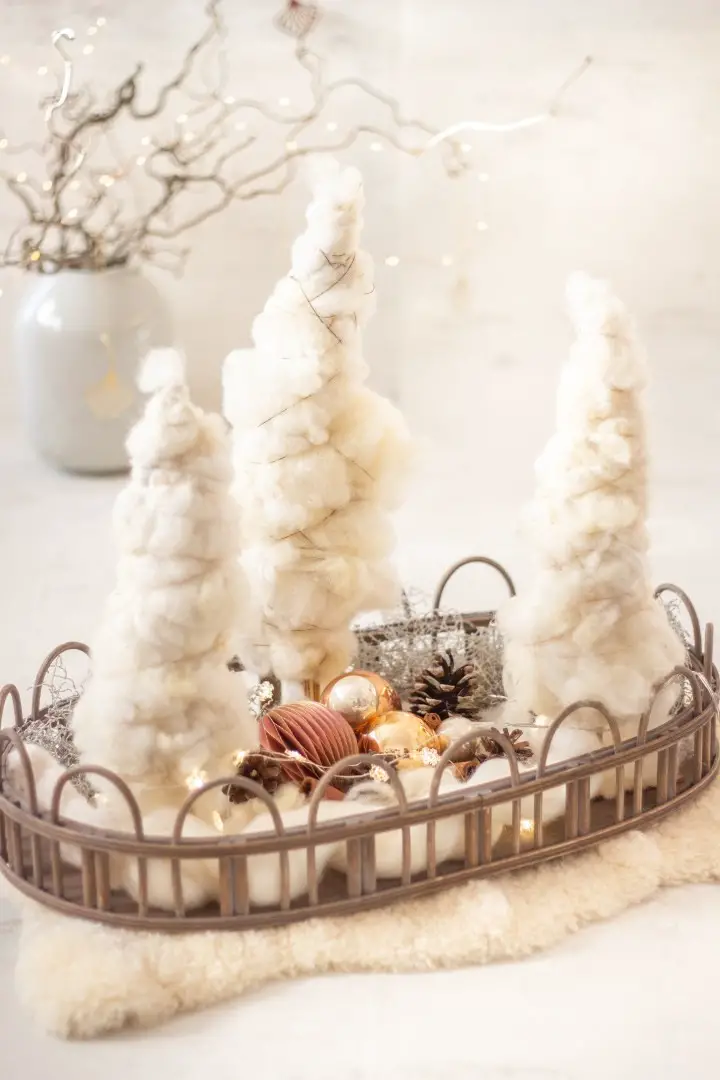 DIY Wool Christmas Trees on a Tray DIY Wool Christmas Trees on a Tray — Simple Christmas Decor