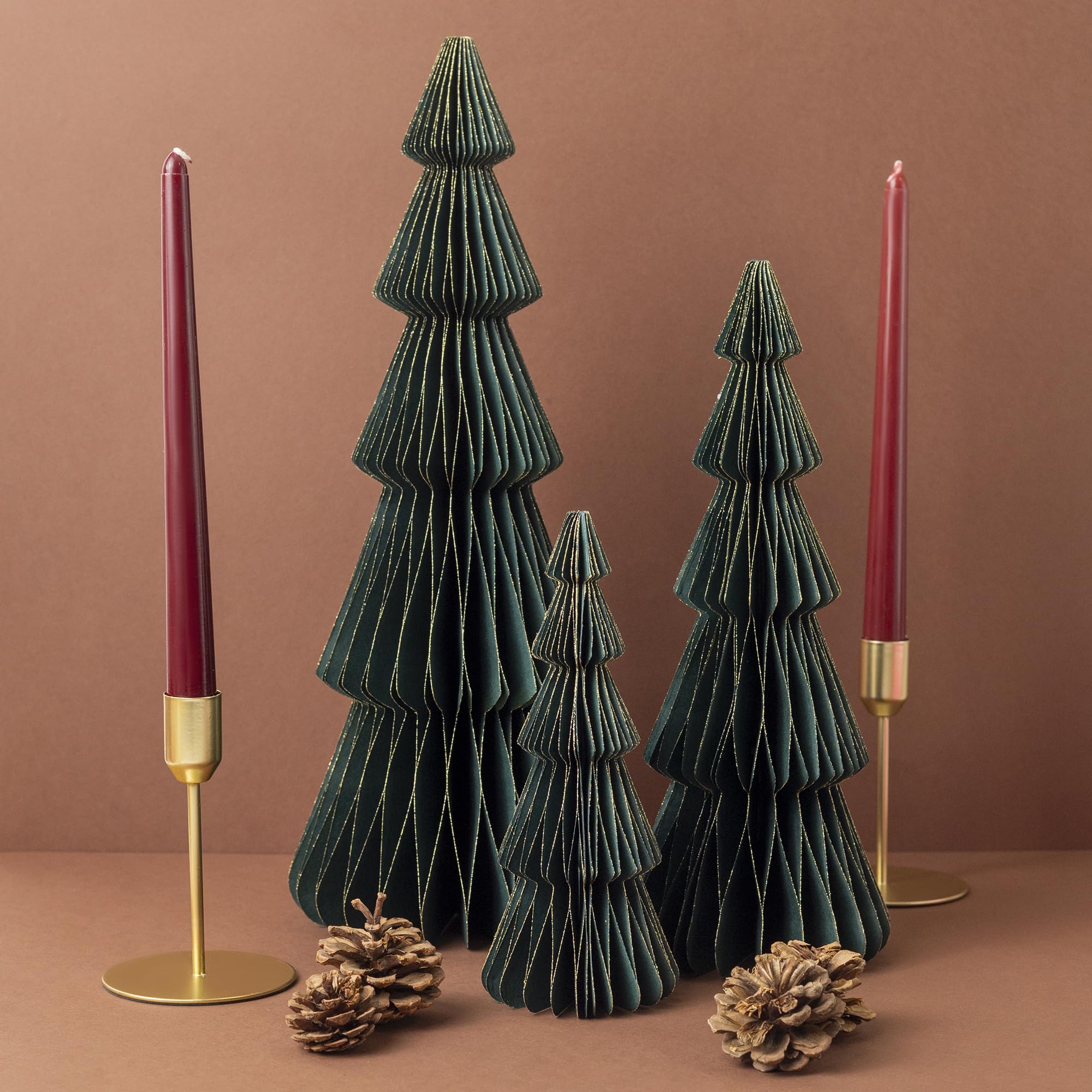 Minimalist Paper Christmas Trees for a Desk Display Minimalist Paper Christmas Trees for a Desk Display — Christmas Office Decor Ideas