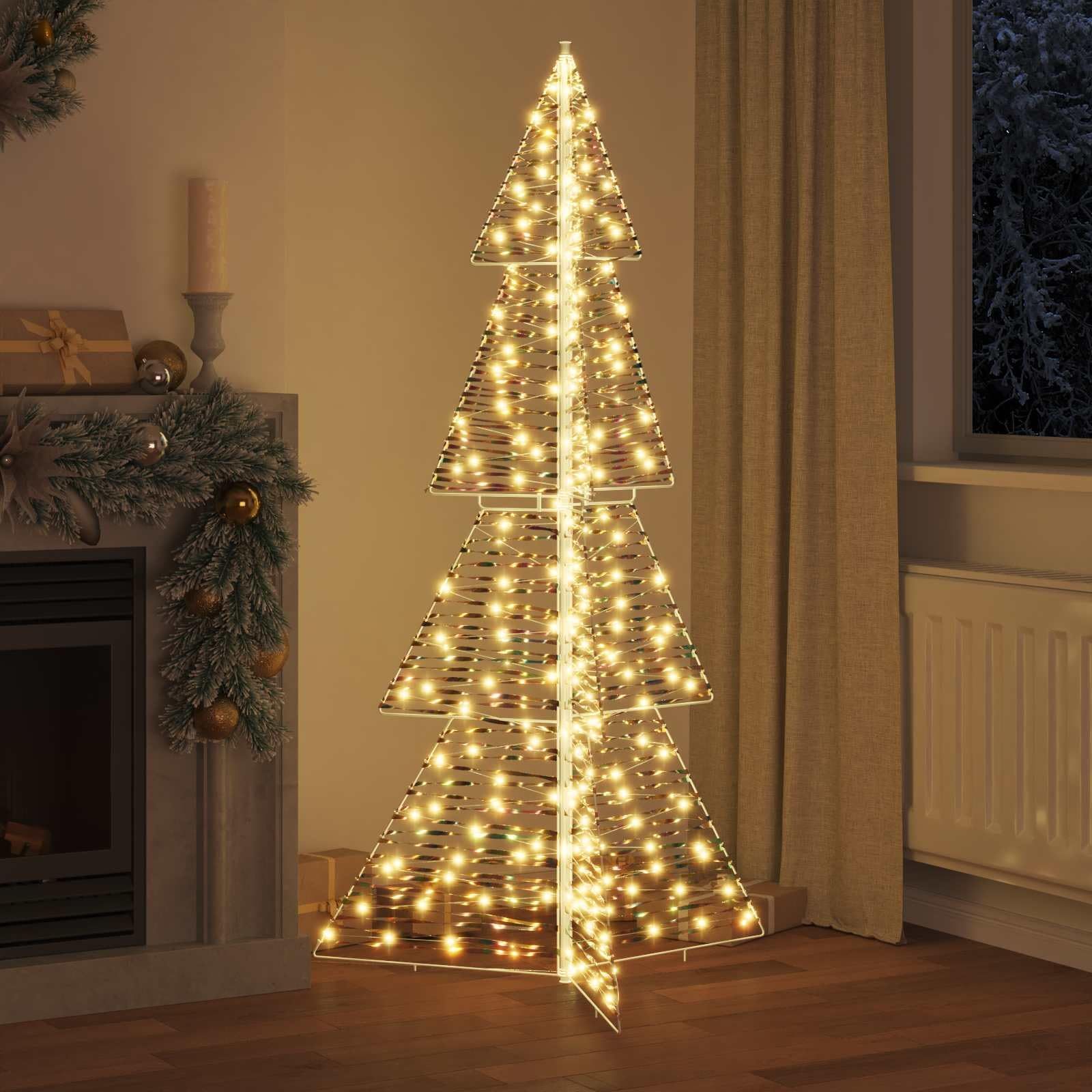 Modern Rattan Christmas Tree with Warm LED Lights — Christmas Tree Trends 2026
