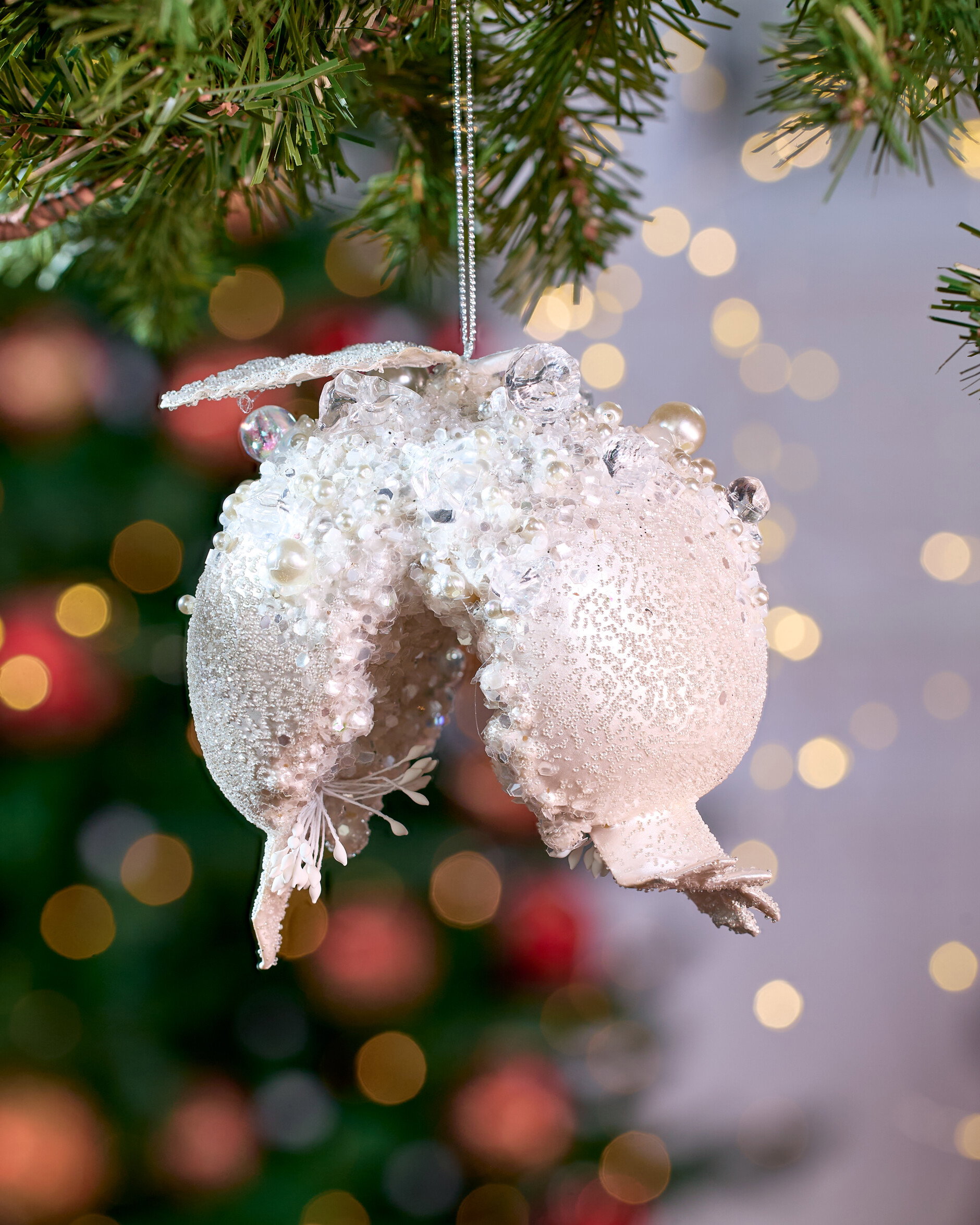 Glamorous Pomegranate Ornament with Beadwork — Ornament Christmas Tree