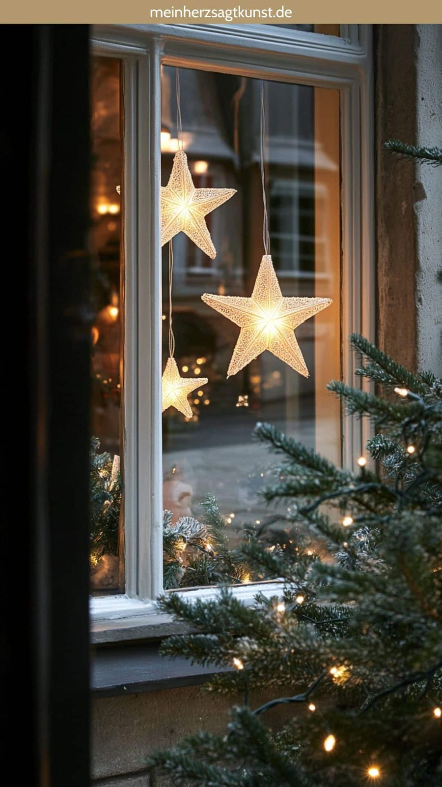 Fensterbeleuchtung für Weihnachten: 9 wunderschöne Ideen für zu Hause - Mein Herz sagt Kunst