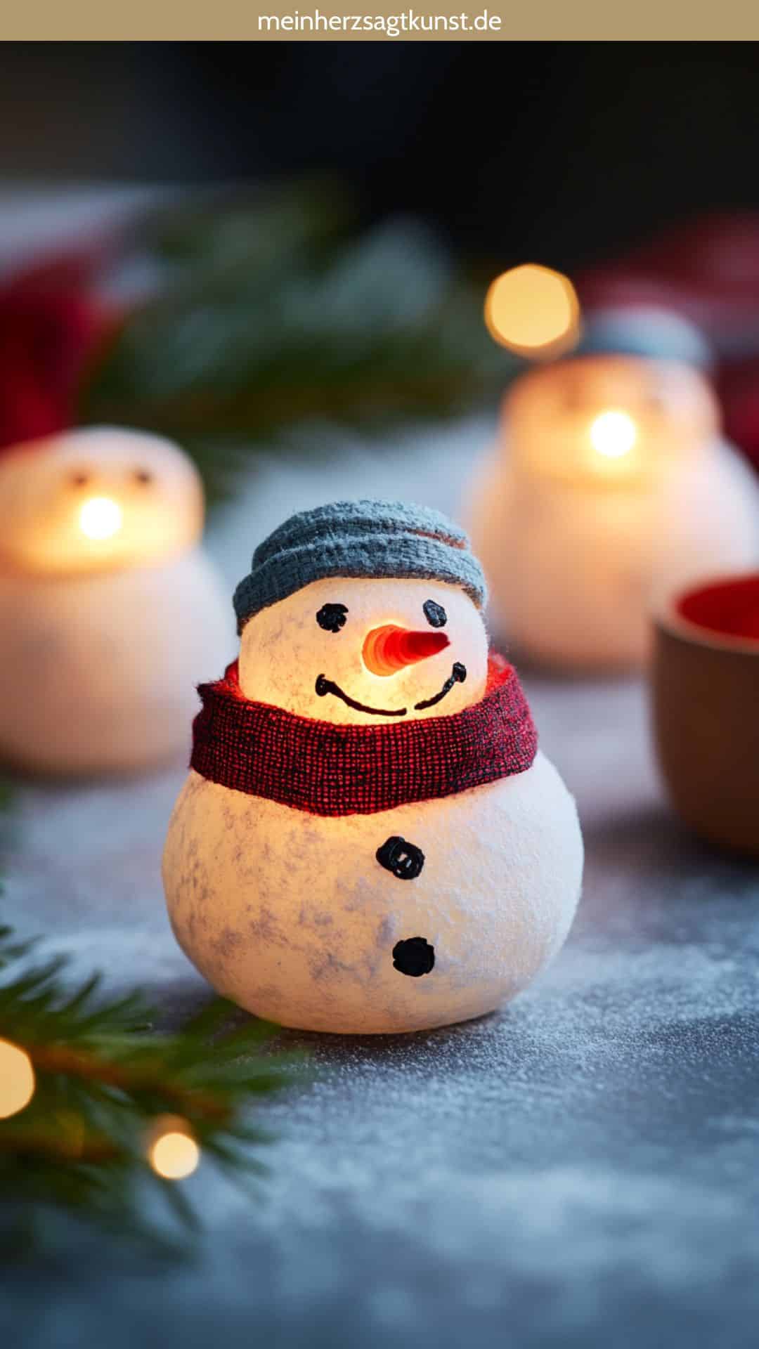 Glowing Snowman Candle Holder Craft — Christmas Crafts for Kids