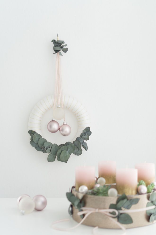 Minimalist DIY Advent Wreath with Soft Palette — DIY Christmas Decor