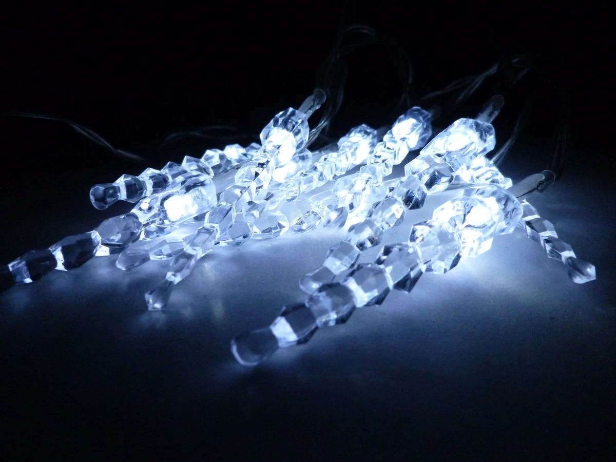 Sparkling Cluster of White Icicle Lights Sparkling Cluster of White Icicle Lights — Icicle Christmas Lights