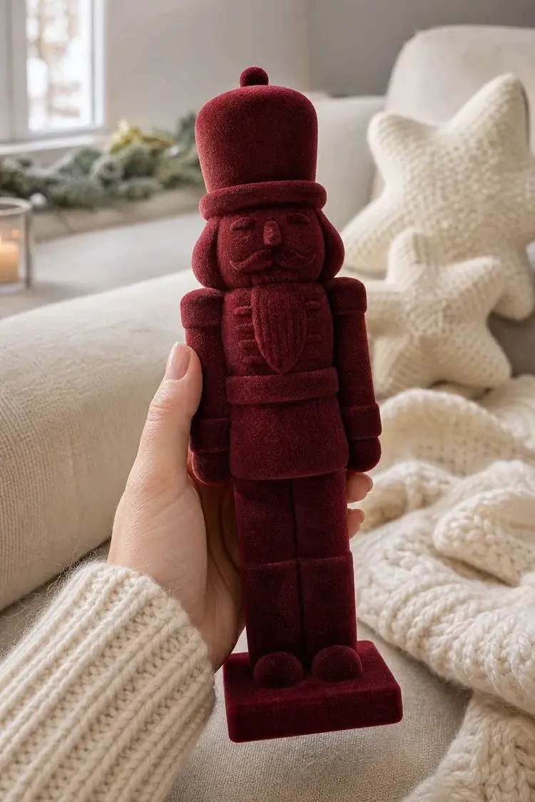 Velvet Nutcracker Figure for a Cozy Sofa Accent — Nutcracker Display