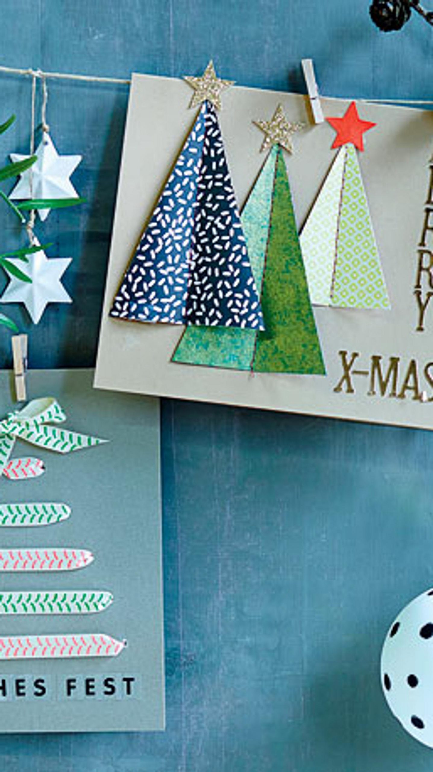 Layered Paper Tree Christmas Cards — Christmas Crafts for Kids