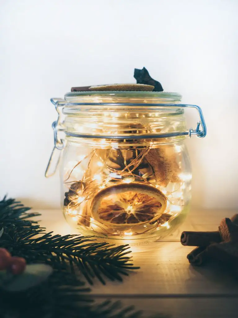 Cozy DIY Decorated Jar with Fairy Lights — DIY Christmas Ornaments