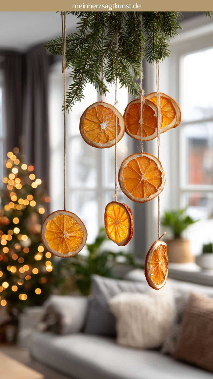 DIY Dried Orange Slice Christmas Garland DIY Dried Orange Slice Christmas Garland — Simple Christmas Decor