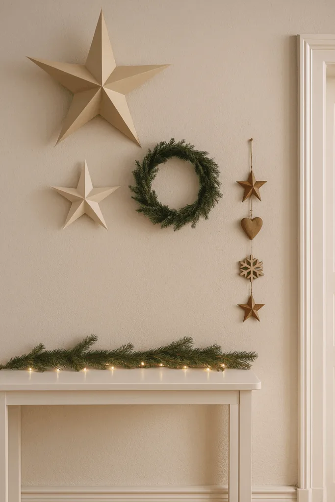 Hallway Wall Decor Visual Idea — Christmas Entryway Decor