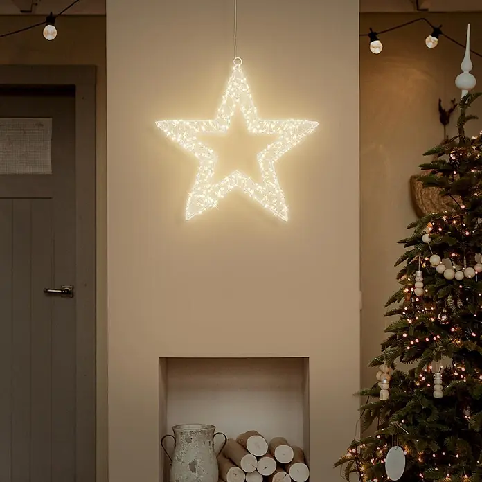 Large Wall Star — Christmas Fairy Lights Wall