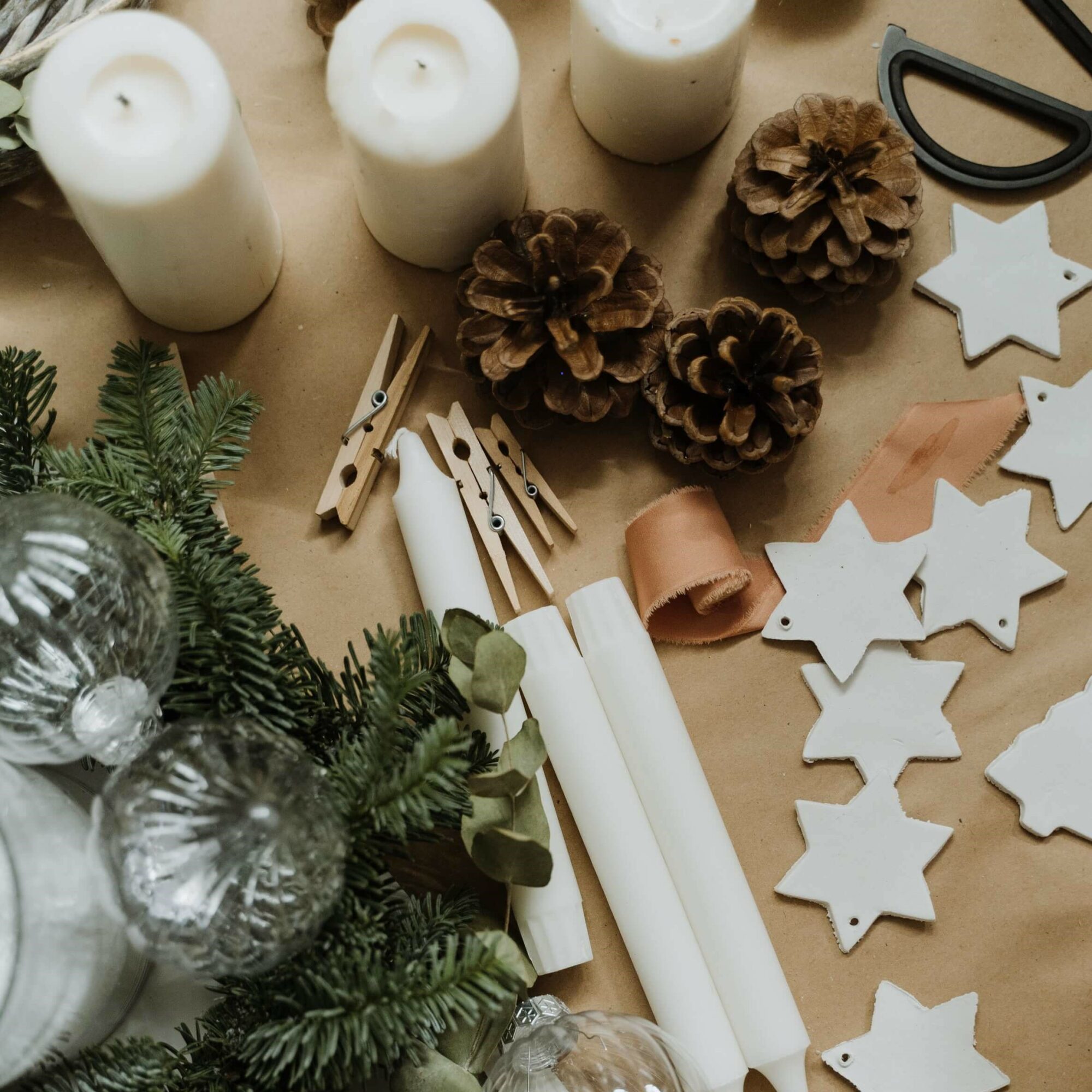 Star-Shaped Clay Ornaments Crafting Scene — DIY Christmas Ornaments