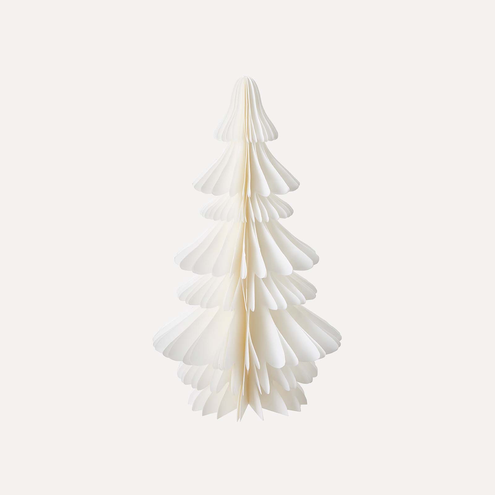 Delicate White Paper Christmas Tree Silhouette — Minimalist Christmas Tree