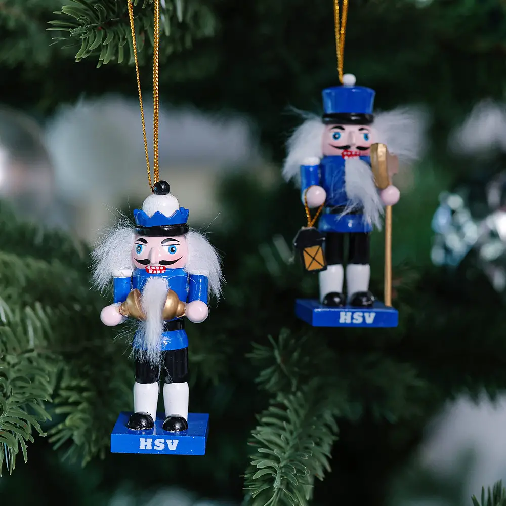 Blue and Black Nutcracker Ornaments on Christmas Tree Blue and Black Nutcracker Ornaments on Christmas Tree — Nutcracker Christmas Tree