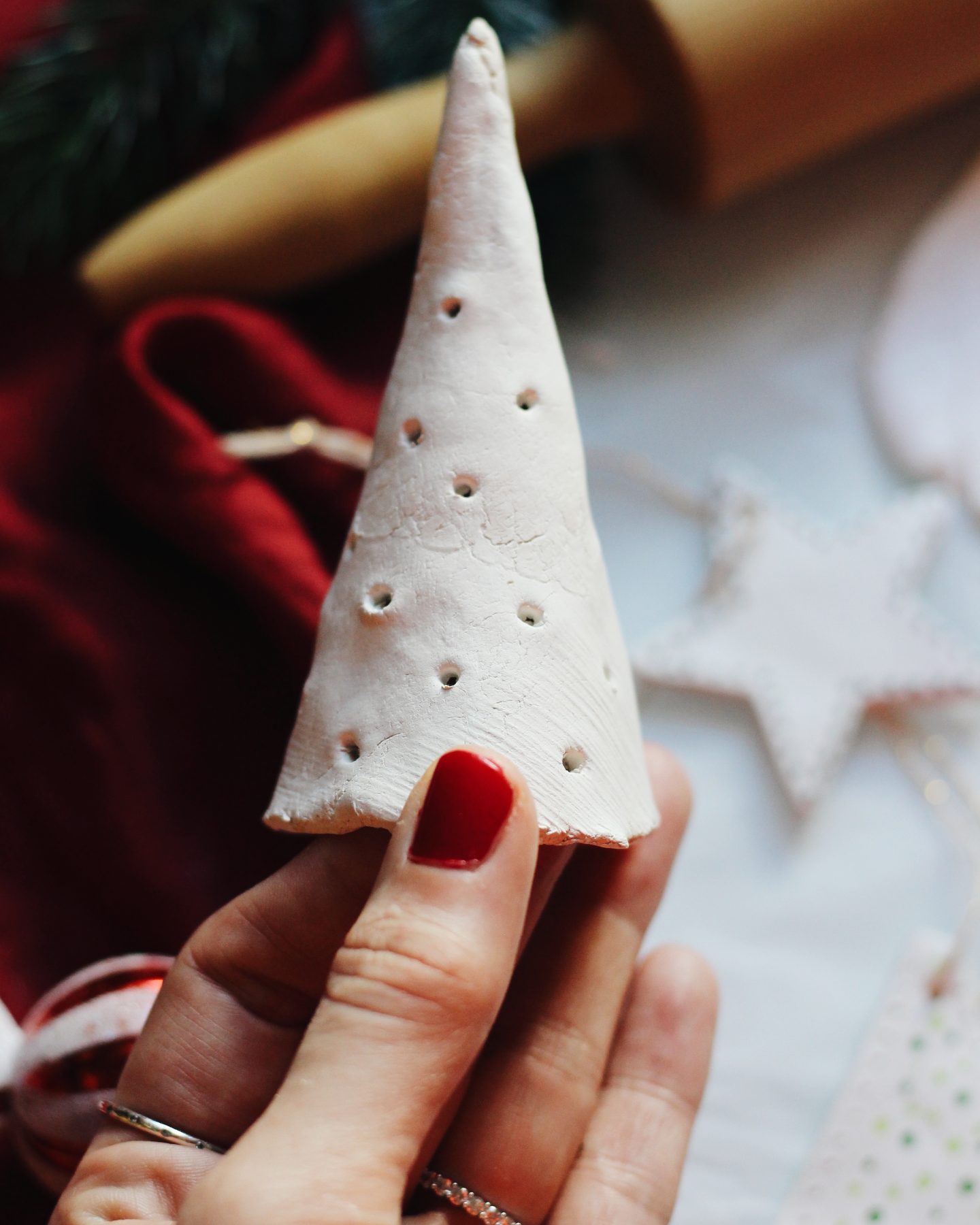 Unpainted Clay Christmas Tree Craft — Christmas Crafts for Kids