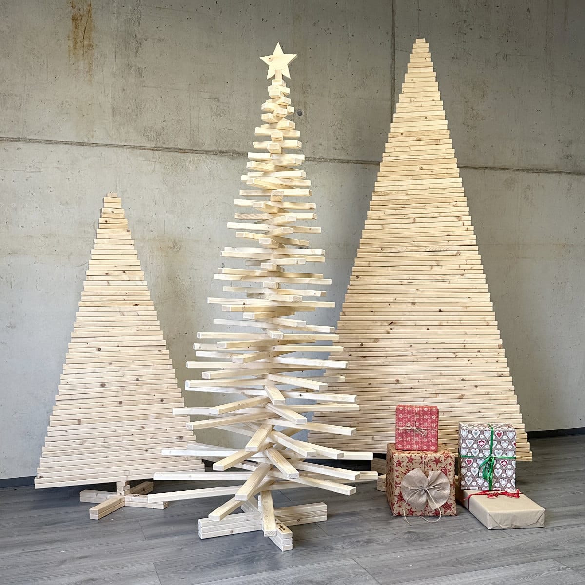 Assorted Modern Wooden Slat Trees — Alternative Christmas Trees