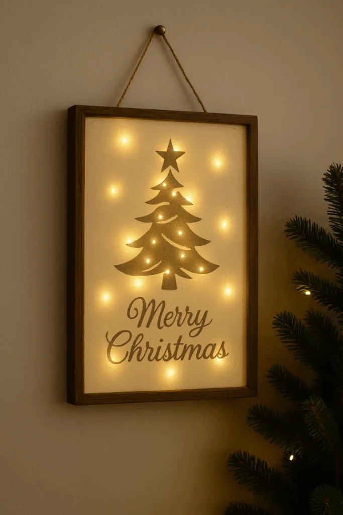 Illuminated Wall Art — Christmas Fairy Lights Wall