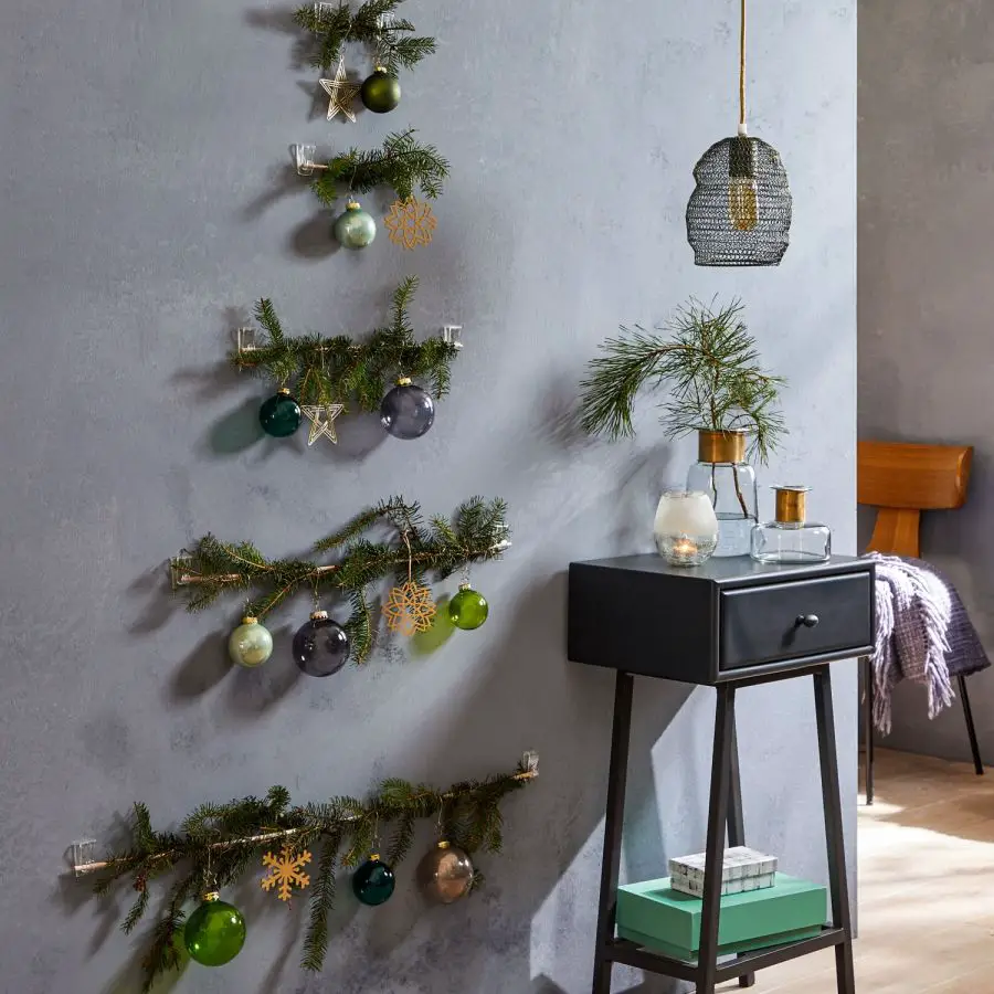 Modern Wall-Mounted Christmas Tree Alternative — Christmas Wall Decor