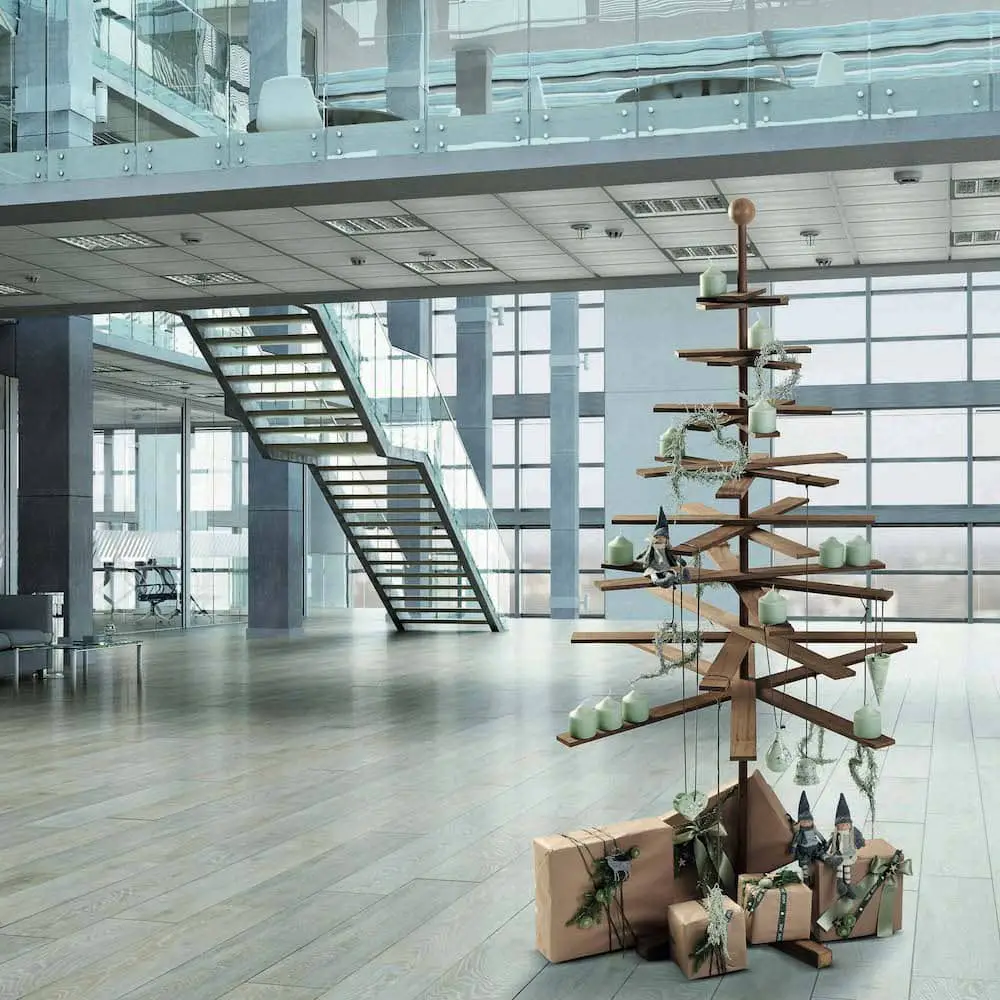 Minimalist Wooden Christmas Tree Sculpture — Alternative Christmas Trees