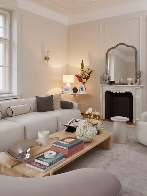 Cozy Mantel Decor with Ceramic House Lanterns and Candles — Winter Mantel Decor