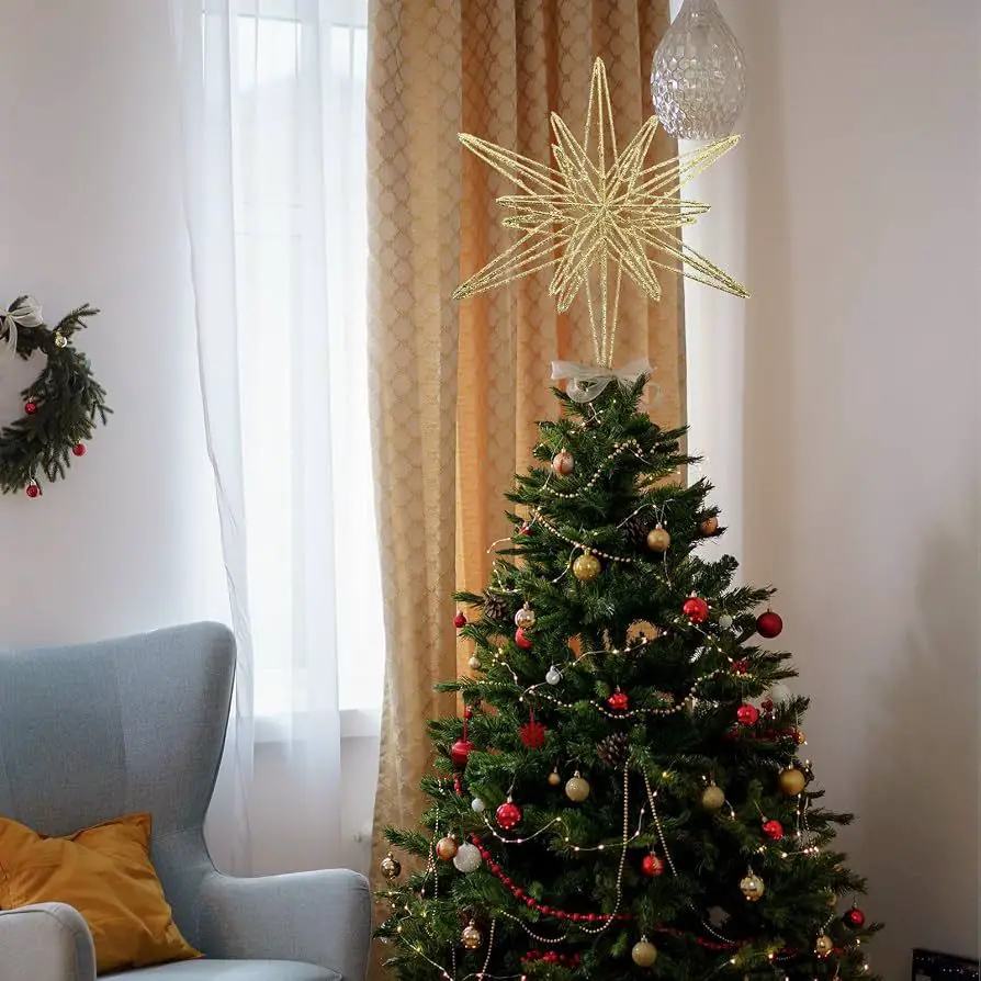 Traditional Christmas Tree with Sparkling Star Topper — Christmas Tree Trends 2026