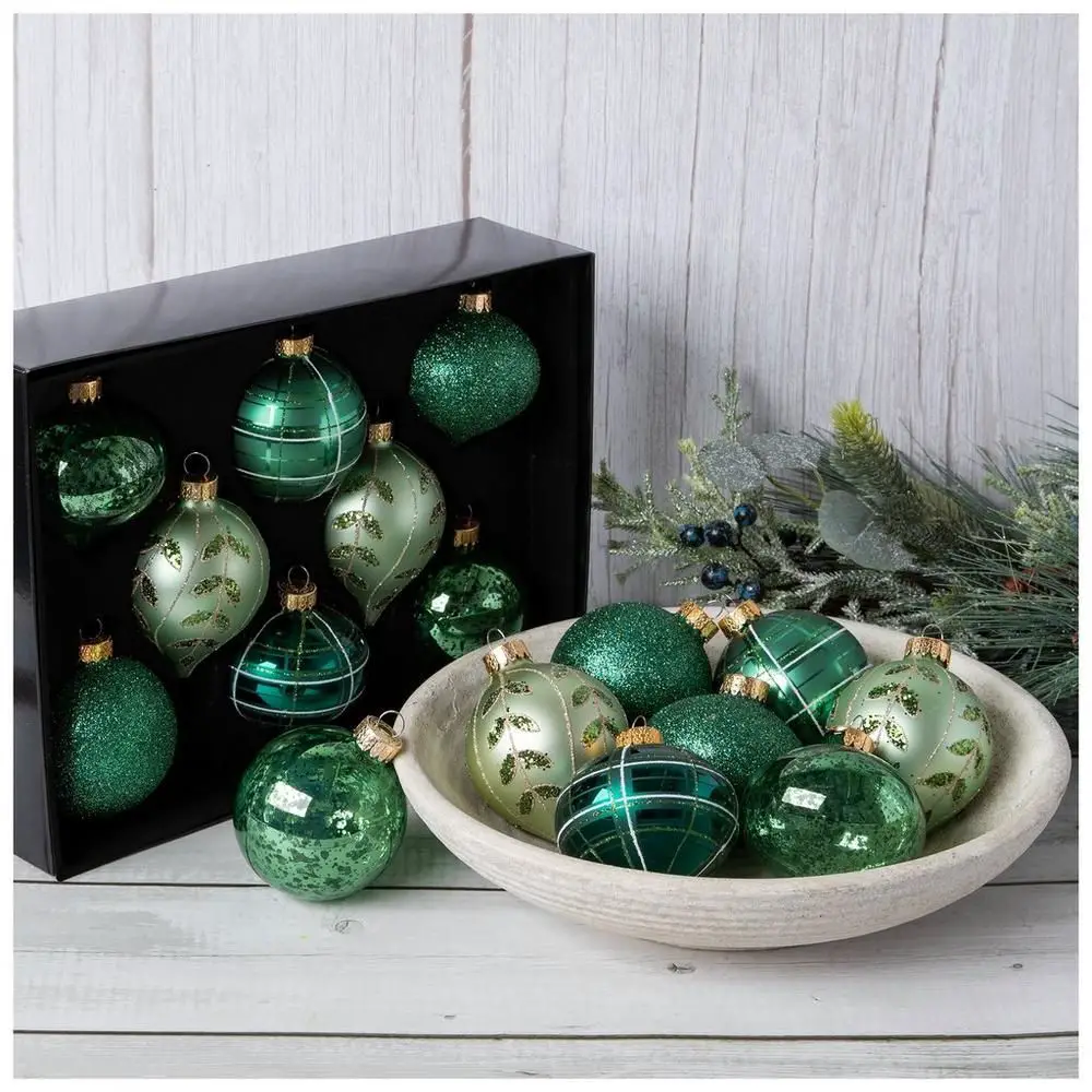 Whimsical Felt Mouse Ornament with Green and Gold Whimsical Felt Mouse Ornament with Green and Gold — Sage Green Christmas Decor