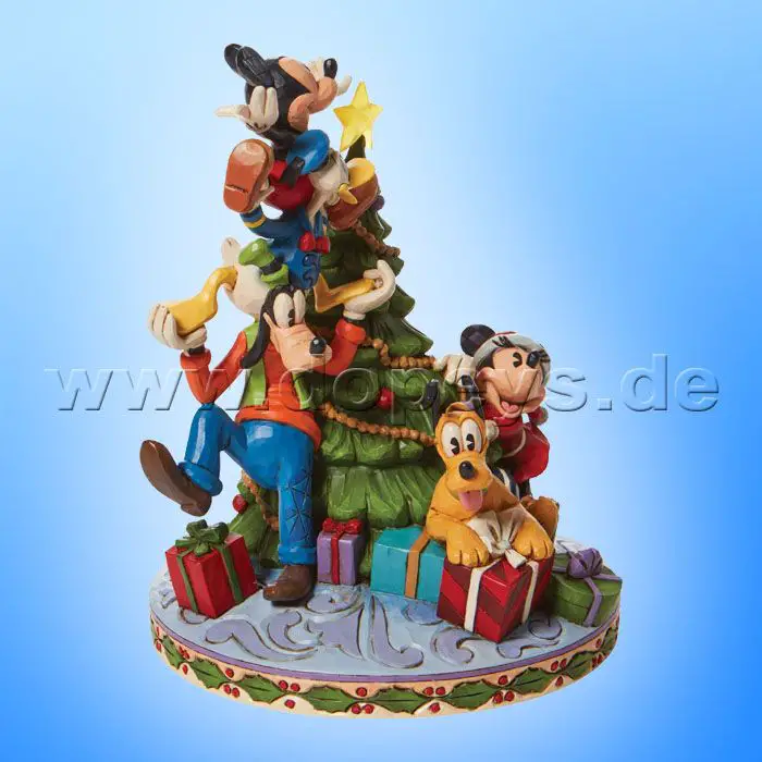 Mickey & Friends Decorating Tree Figurine — Disney Christmas Tree