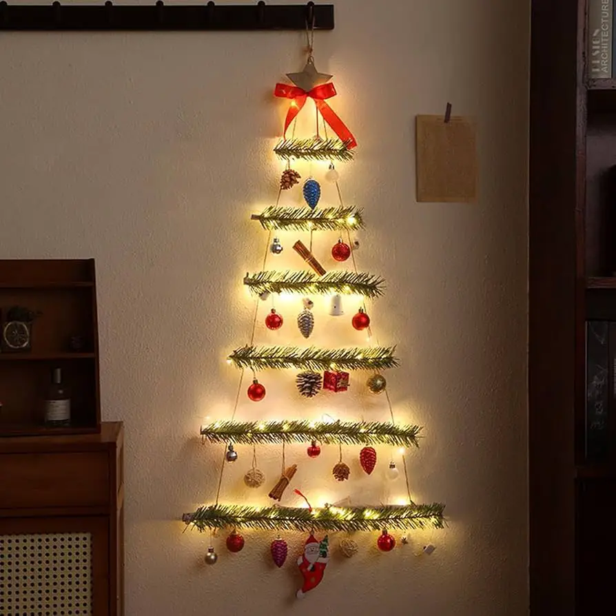 DIY Branch Christmas Tree Wall Hanging — Christmas Wall Decor