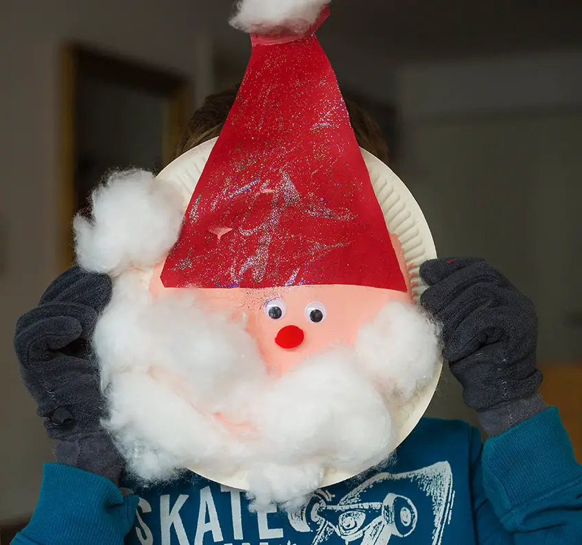 Paper Plate Santa Claus Craft — Christmas Crafts for Kids