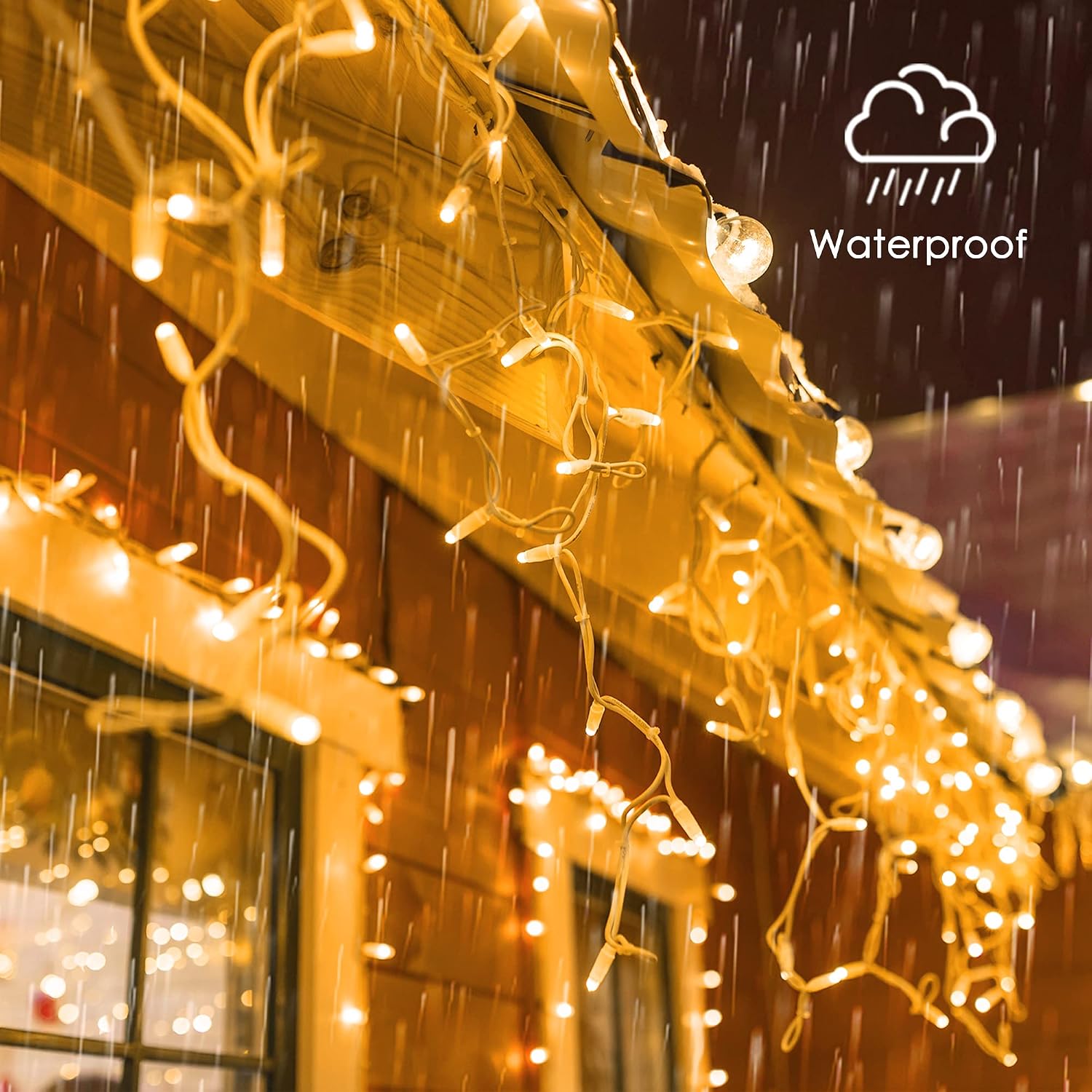Durable Roof Edge Installation with Waterproof Lights Durable Roof Edge Installation with Waterproof Lights — Icicle Christmas Lights