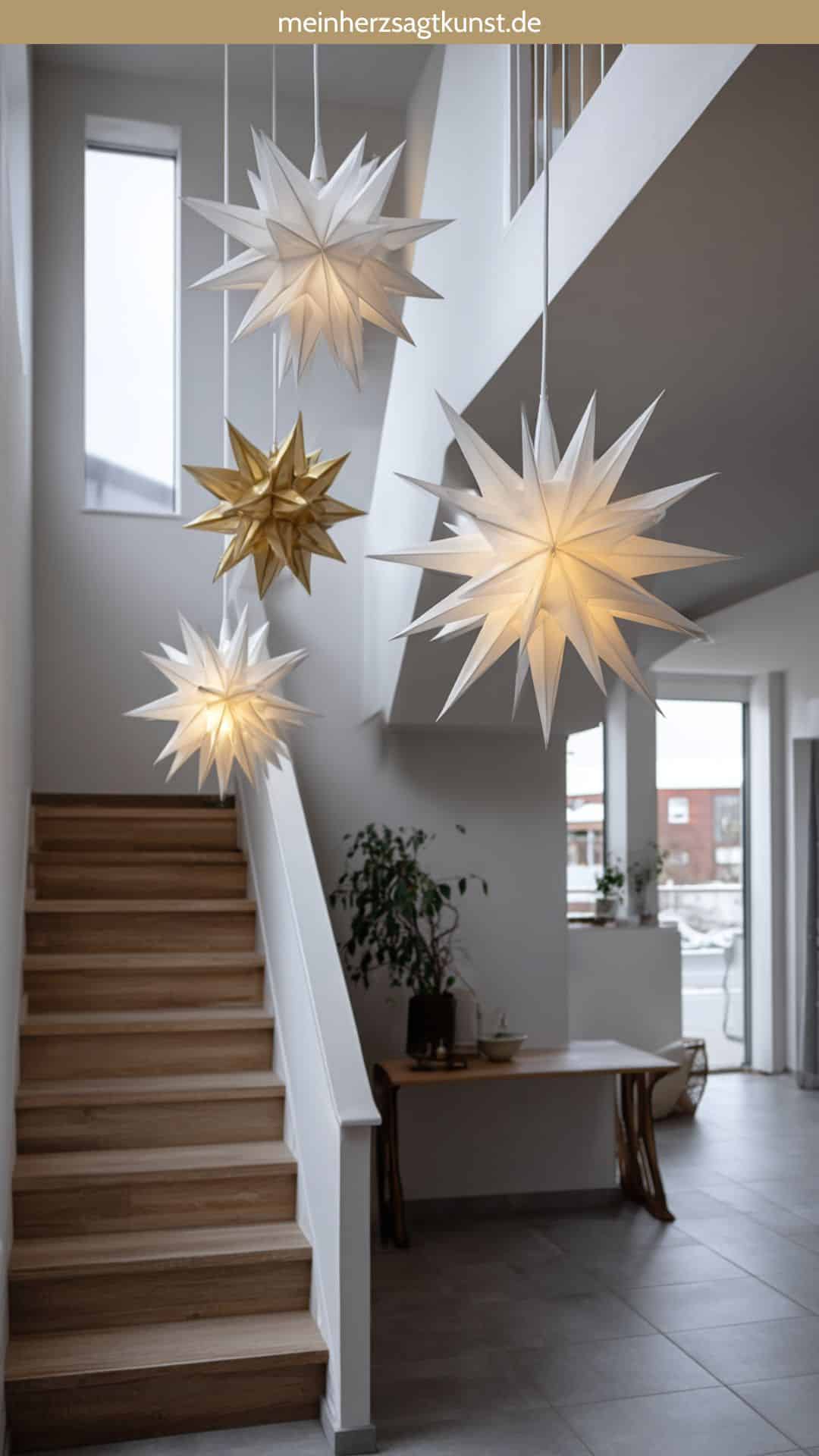White Gold Natural Wood Visual Idea — Christmas Entryway Decor