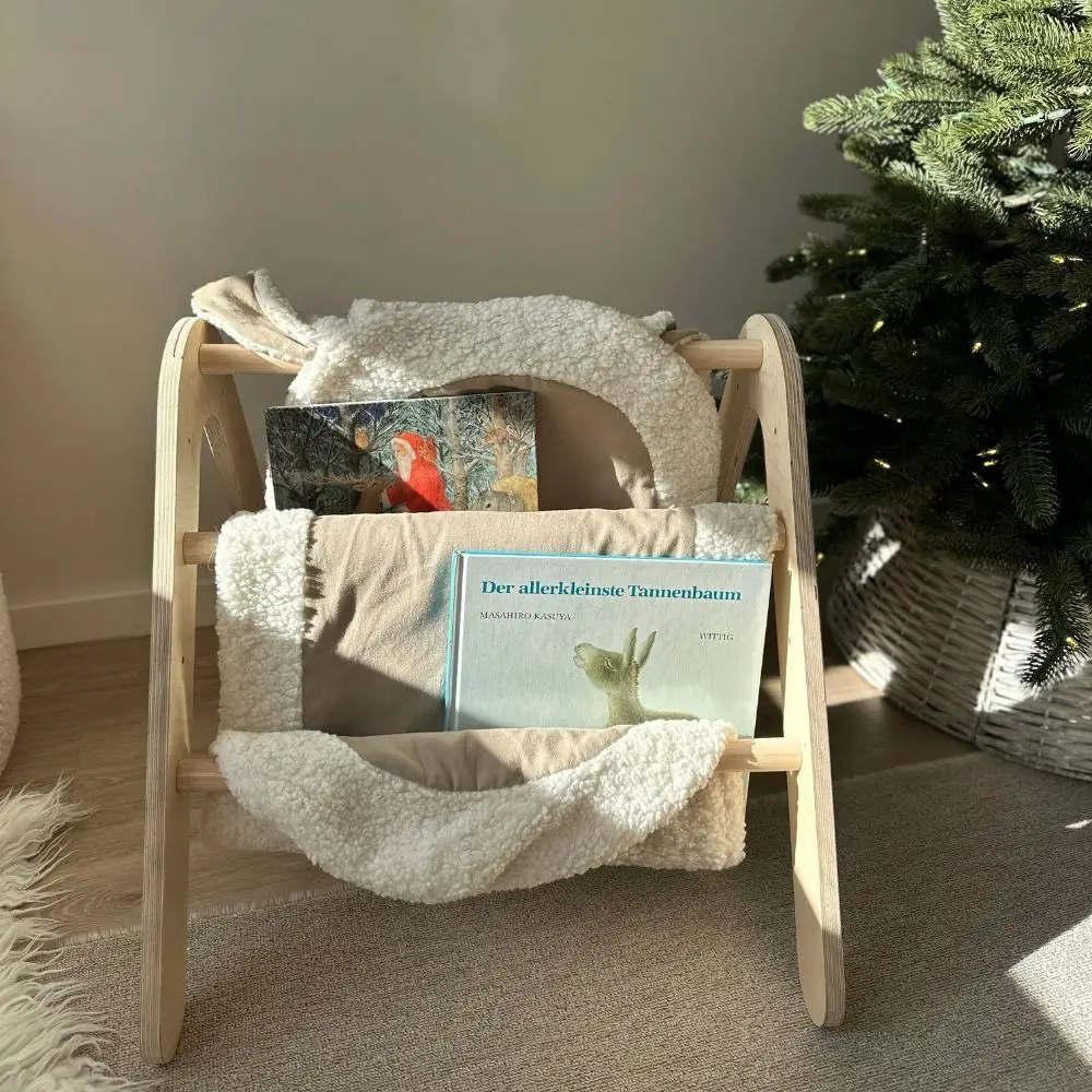 Cozy Modern Bookshelf in a Nursery Cozy Modern Bookshelf in a Nursery — Christmas Bookshelf Decor
