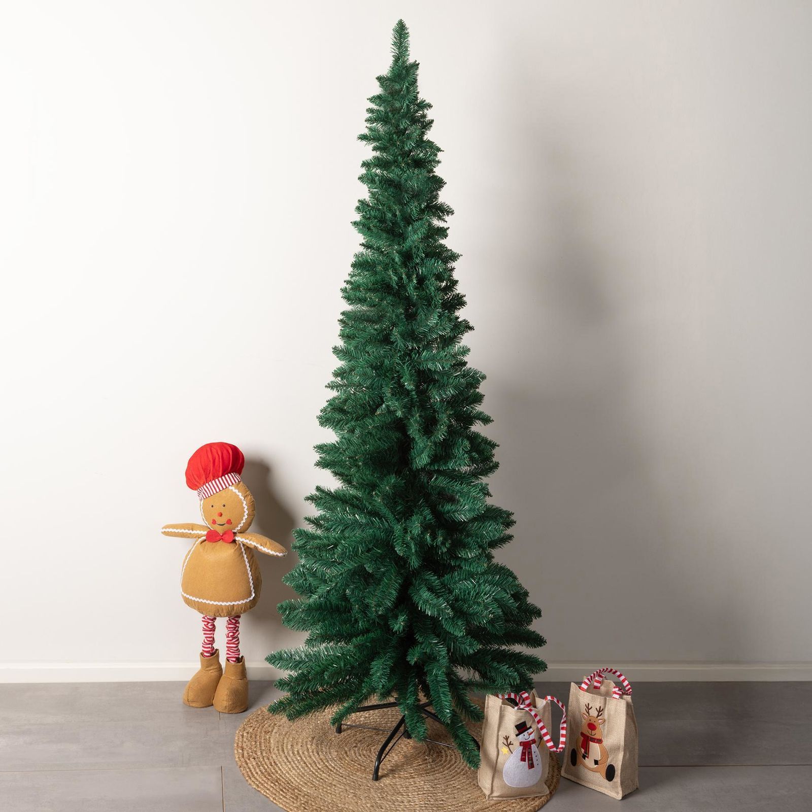 Undecorated Slim Christmas Tree with Thematic Accents Undecorated Slim Christmas Tree with Thematic Accents — Slim Christmas Tree Decor
