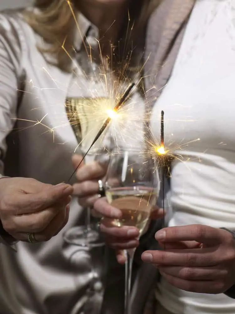 Sparkler Bursts and Champagne Toast Celebration — New Years Eve Party 2027