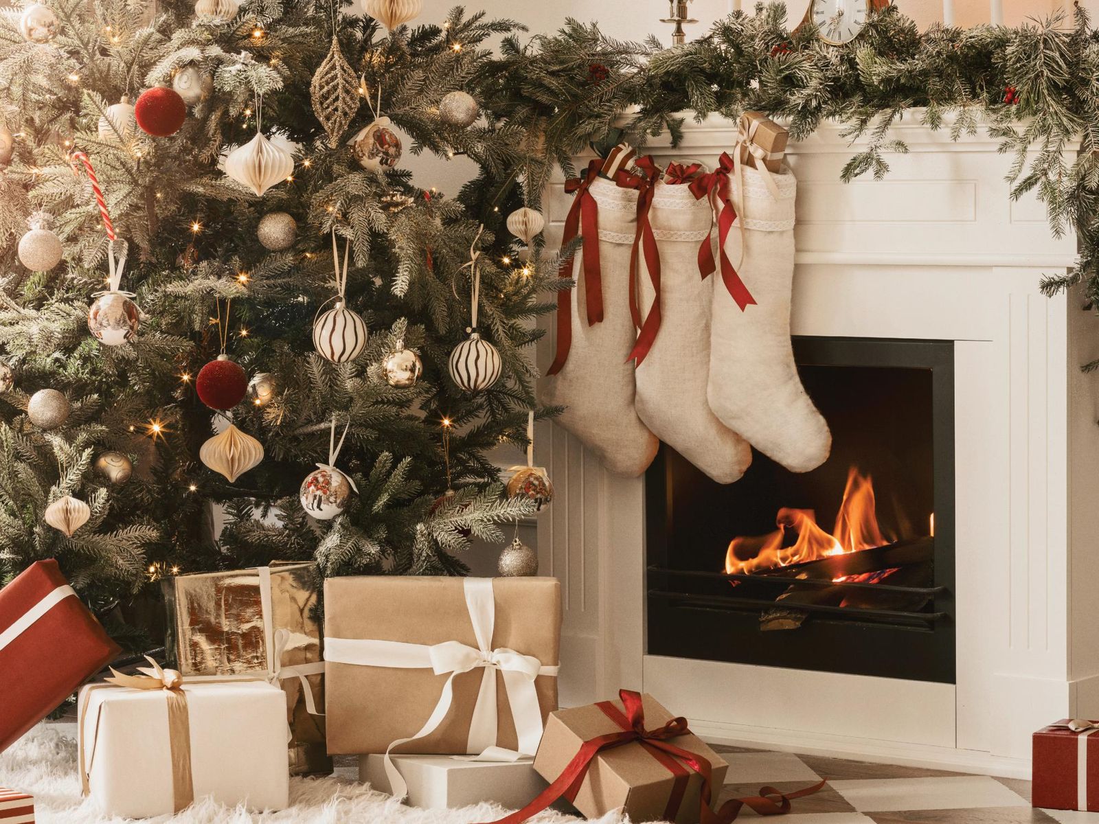 Cozy Fireplace Corner Materials Cozy Fireplace Corner Materials — Christmas Mantel Decor