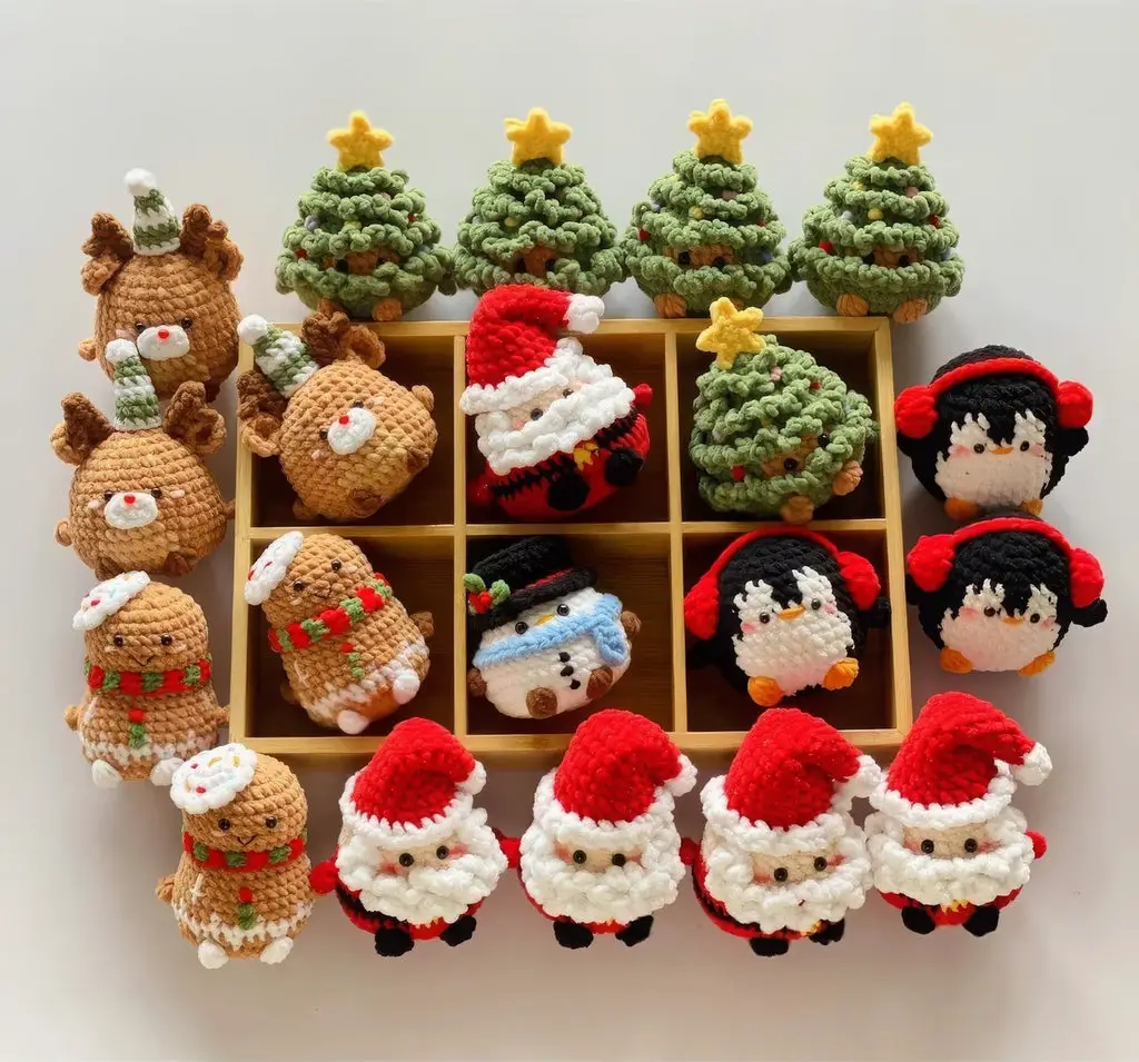 Whimsical Collection of Crocheted Christmas Figures — Christmas Crafts for Adults