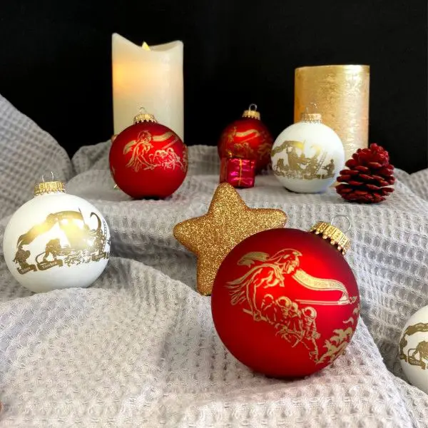 Playful Red and White Fire Truck Ornaments Playful Red and White Fire Truck Ornaments — Red and White Christmas Tree