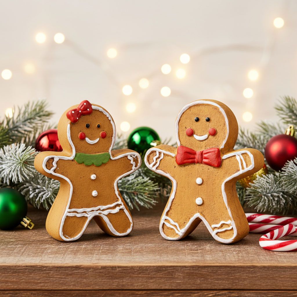 Traditional Gingerbread Figures with Christmas Ornaments Traditional Gingerbread Figures with Christmas Ornaments — Gingerbread Christmas Decor