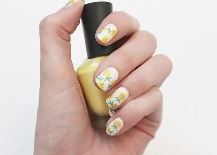 Visual Idea — Short Square Nails With A Glossy Finish Visual Idea — Short Square Nails With A Glossy Finish — pineapple nails ideas 2027