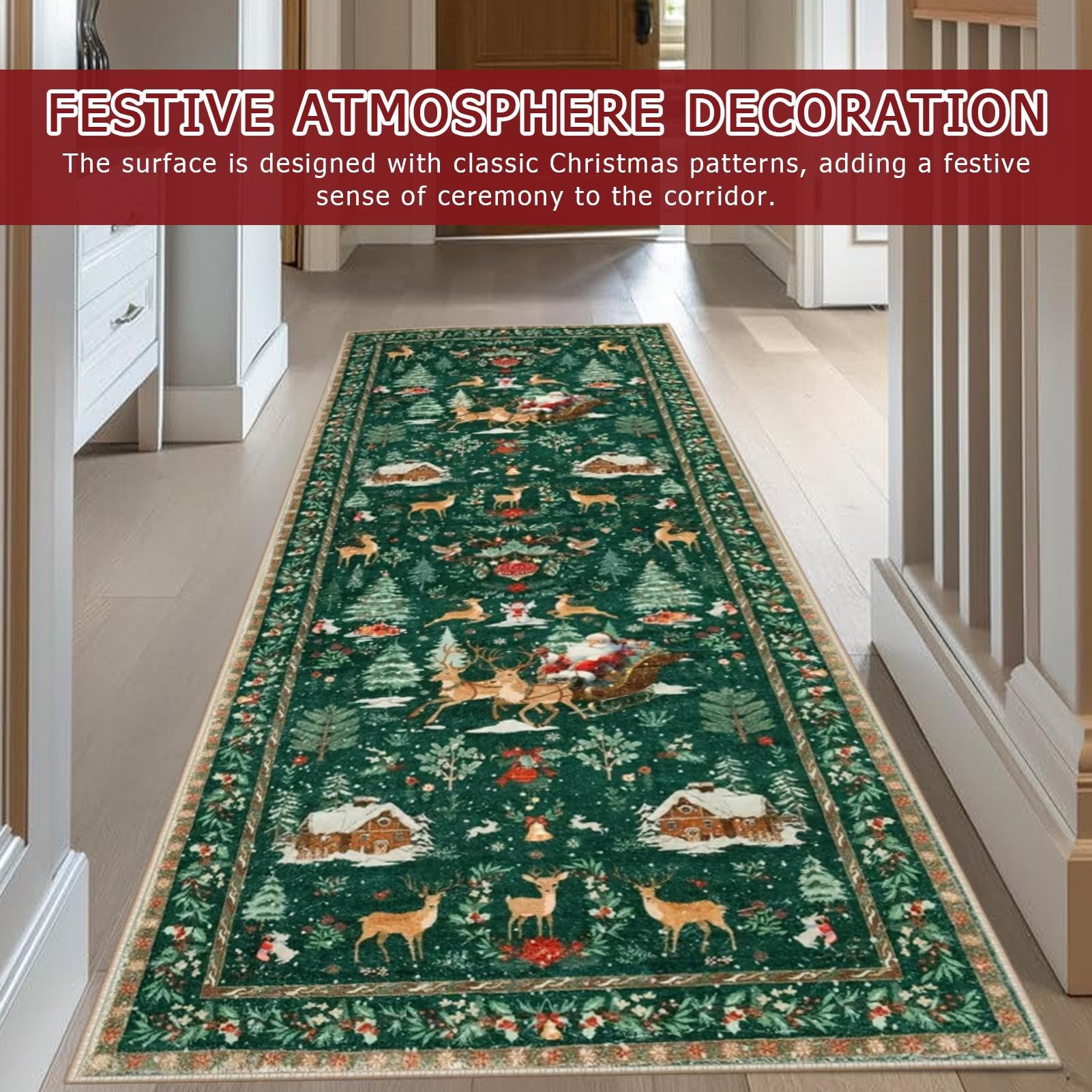 Hallway View Visual Idea — Christmas Entryway Decor