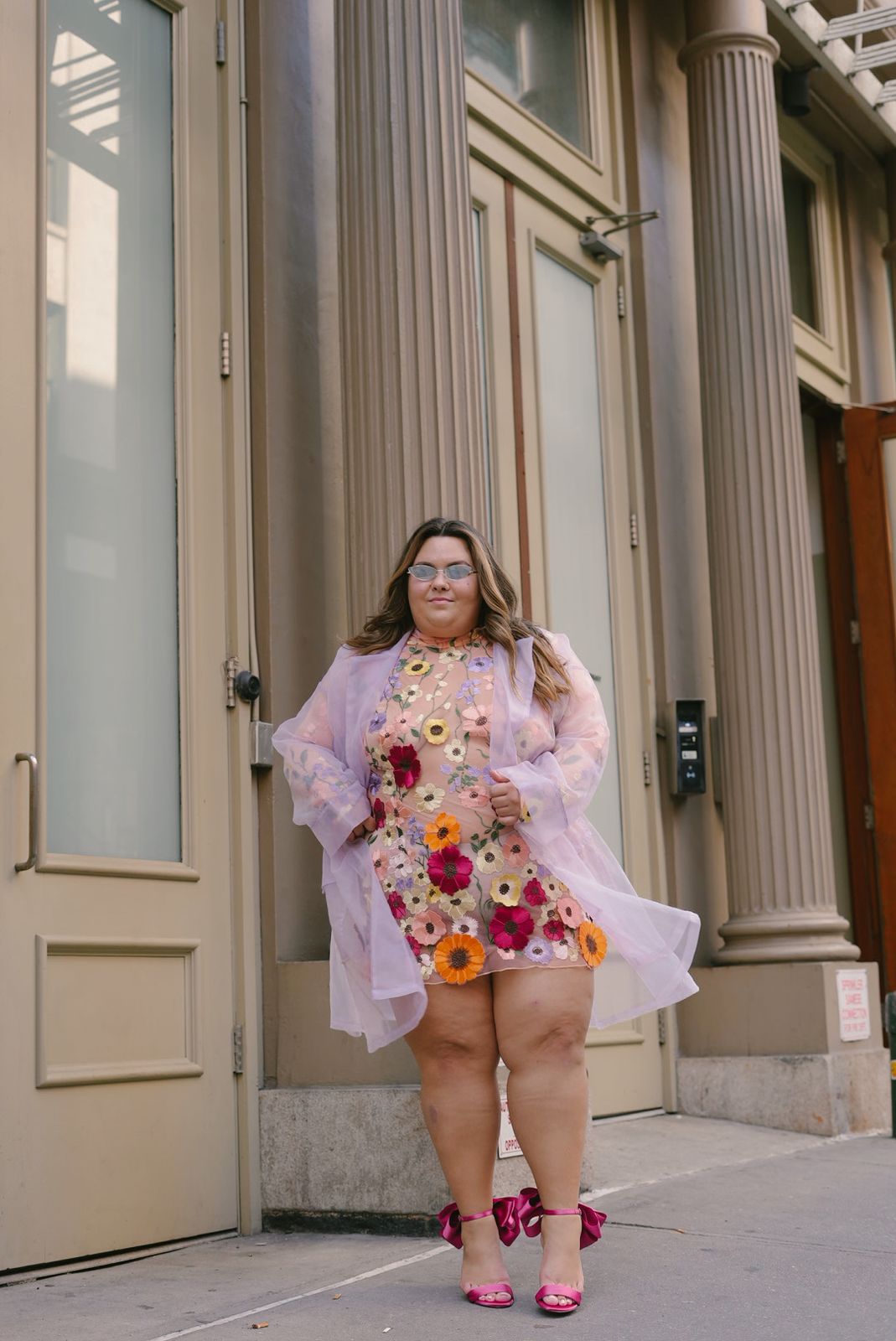 Playful Floral Mini Dress with Sheer Overlay Playful Floral Mini Dress with Sheer Overlay — Plus Size Outfits 2027