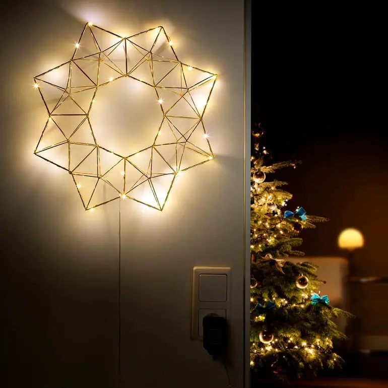 Starburst Wall Accent — Christmas Fairy Lights Wall