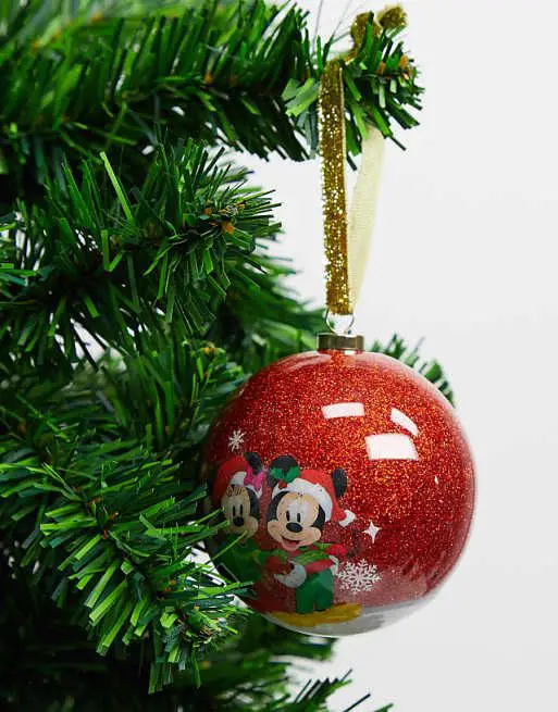 Glittering Mickey and Minnie Ornament — Disney Christmas Tree