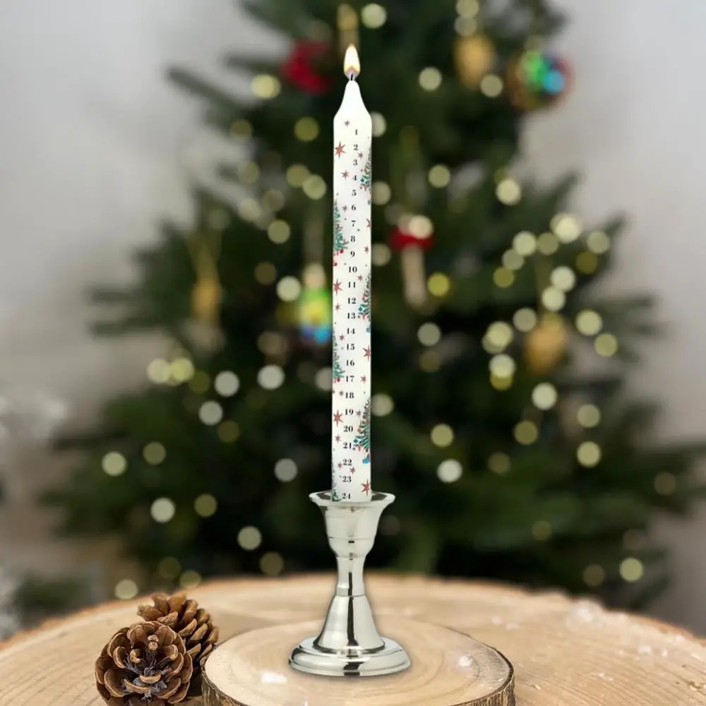 Traditional Advent Candle on a Wood Slice Traditional Advent Candle on a Wood Slice — Coastal Christmas Decor