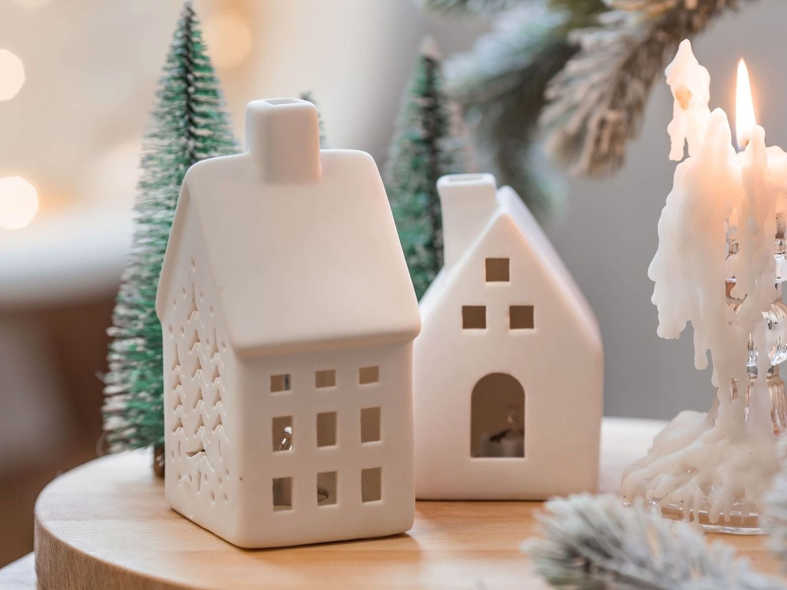 Incorporate Minimalist Ceramic House Lanterns Incorporate Minimalist Ceramic House Lanterns — Winter Home Decor