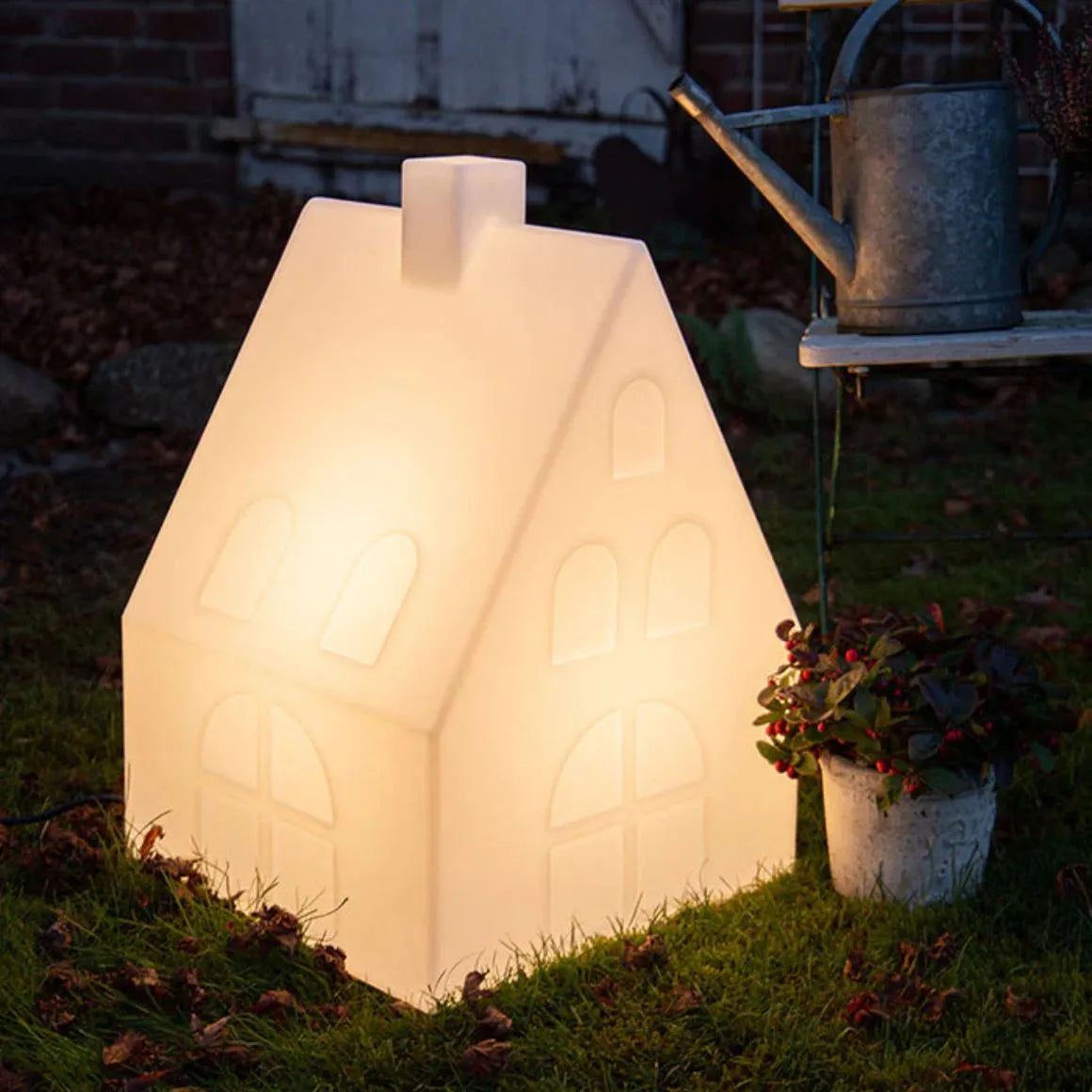 Cozy Illuminated House-Shaped Light Fixture — Outdoor Christmas Lights