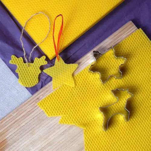 Natural Beeswax Sheets and Cookie Cutters for Ornaments — DIY Christmas Decor