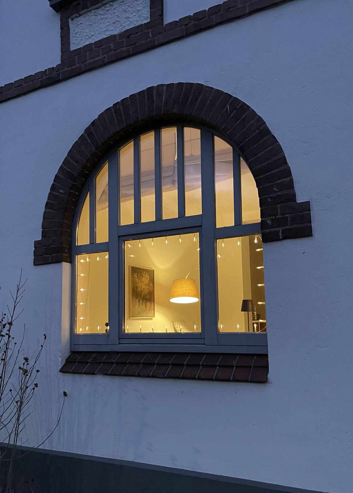 Arched Window with Illuminating Fairy Lights — Christmas Fairy Lights Window