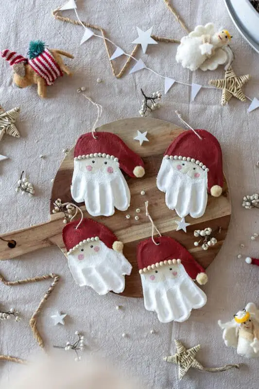 Charming Santa Claus Salt Dough Ornaments Charming Santa Claus Salt Dough Ornaments