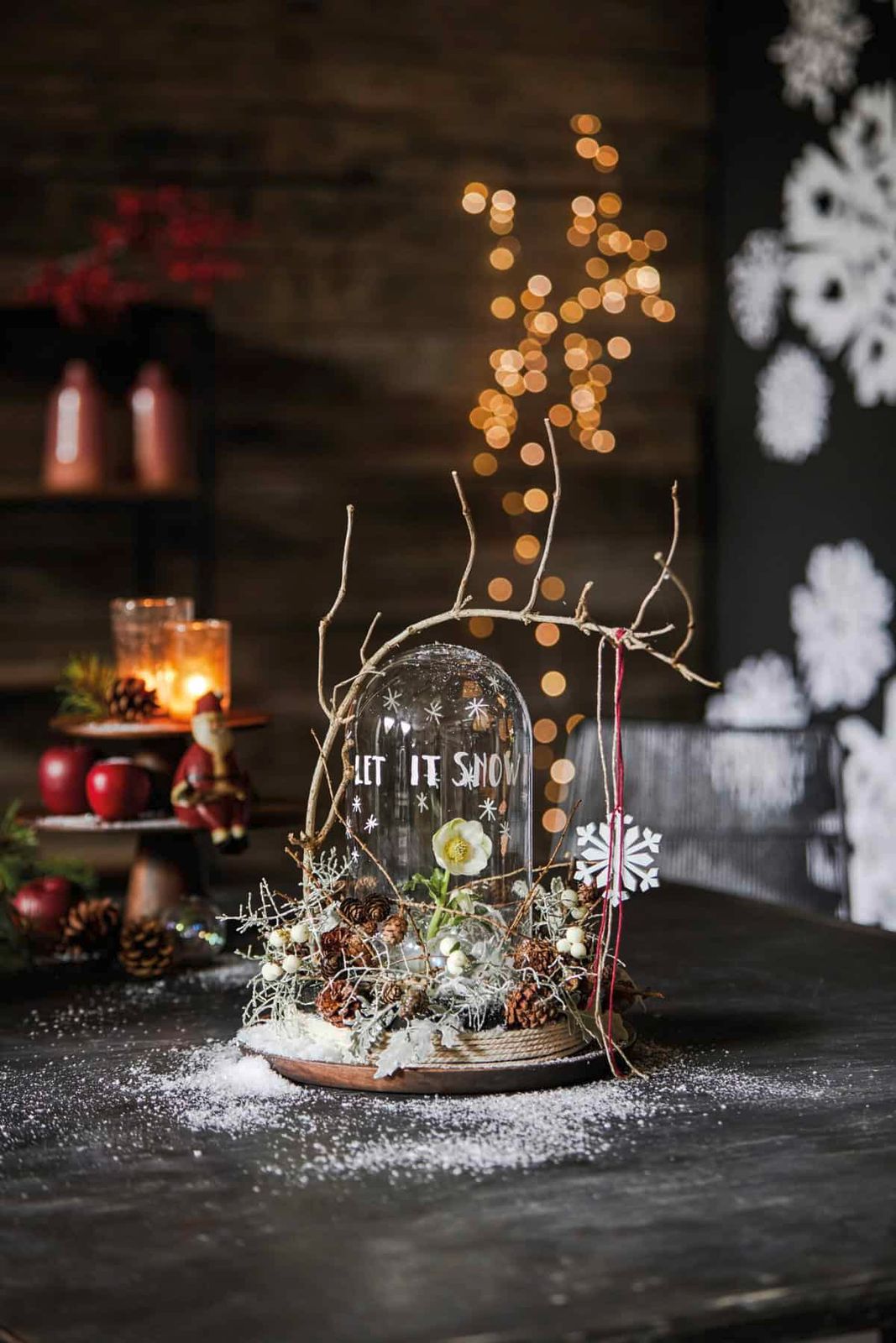 Create a Rustic Centerpiece Under a Glass Cloche Create a Rustic Centerpiece Under a Glass Cloche — Winter Home Decor